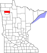 Map of Minnesota highlighting Pennington County.svg