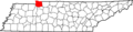 Map of Tennessee highlighting Stewart County