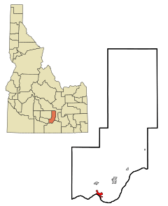 Minidoka County Idaho Incorporated and Unincorporated areas Heyburn Highlighted.svg
