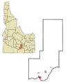Minidoka County Idaho Incorporated and Unincorporated areas Heyburn Highlighted