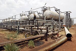 Archivo:Oil processing facility in South Sudan, 2012