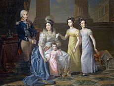 Archivo:Portrait of King Victor Emmanuel I of Sardinia and his family by Luigi Bernero