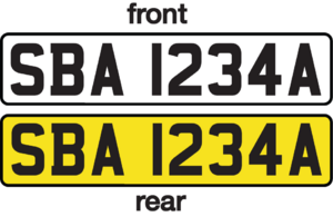 Archivo:Singapore licence plate 2000 front and rear