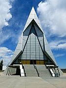The United States Air Force Academy Cadet Chapel in Colorado Springs, Colorado