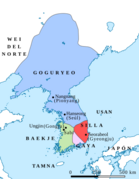 Three Kingdoms of Korea Map-es