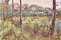 Umberto Boccioni, Lombard Countryside or Country Symphony, cm. 93 x 140, Lugano Chiattone Collection