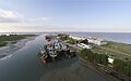 Vista aérea del muelle de Puerto Rosales