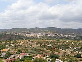 Yátova vista desde el Castillo de Macastre