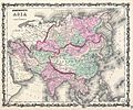 1861 Johnson Map of Asia - Geographicus - Asia-johnson-1861