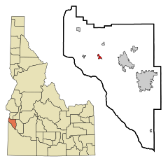 Canyon County Idaho Incorporated and Unincorporated areas Greenleaf Highlighted.svg