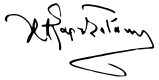 Christos Sartzetakis signature.svg