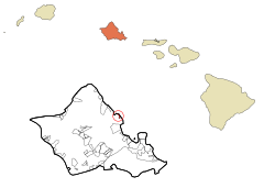 Honolulu County Hawaii Incorporated and Unincorporated areas Kaaawa Highlighted.svg