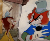 Archivo:J Worthington Foulfellow and Gideon in Disney's Pinocchio
