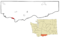 Klickitat County Washington Incorporated and Unincorporated areas Lyle Highlighted