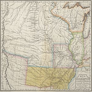 Archivo:Long & Carey & Lea Geographical, Statistical and Historical Map of Arkansas Territory 1822 UTA (cropped)