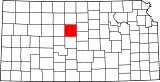 Map of Kansas highlighting Russell County.svg