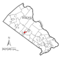 Map of New Britain, Bucks County, Pennsylvania Highlighted