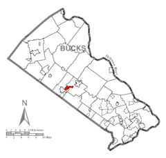 Map of New Britain, Bucks County, Pennsylvania Highlighted.png