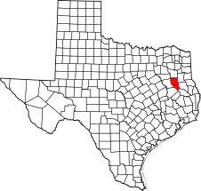 Map of Texas highlighting Cherokee County.svg