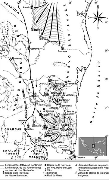 Mapa del Nuevo Santander