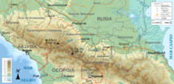 Archivo:Mapa topográfico del Cáucaso Norte