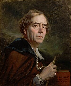 Archivo:Octave Tassaert - Self-portrait holding a brush and palette