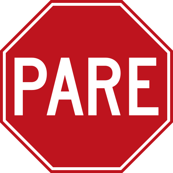 Peru road sign R-1