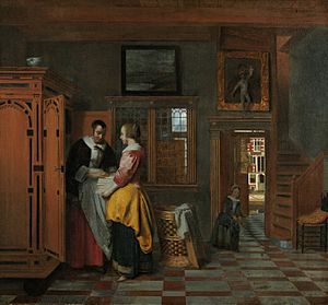 Archivo:Pieter de Hooch - At the Linen Closet