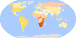 Archivo:Prevalencia del VIH a nivel mundial (2008)