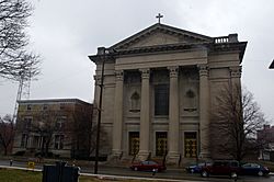 Saints Peter & Paul Cathedral (Indianapolis, Indiana), exterior view of church and rectory.jpg