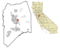 San Joaquin County California Incorporated and Unincorporated areas Garden Acres Highlighted