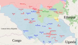 Archivo:Southern Sudan Frontlines June 2001