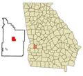 Webster County Georgia Incorporated and Unincorporated areas Preston Highlighted