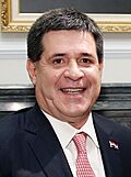 蔡英文總統接見巴拉圭共和國總統卡提斯（Horacio Cartes）後合影 (27066862662) (cropped)