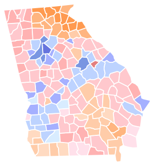 Archivo:2020 United States Senate special election in Georgia results map by county