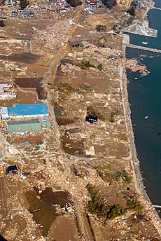 Archivo:An aerial view of tsunami damage in an area north of Sendai, Japan, taken from a U.S. Navy helicopter-LF