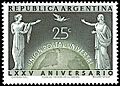 Argentina 1949 Mi 568 stamp (75th anniversary of the UPU. Allegory of the UPU)