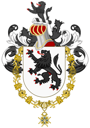 Archivo:Coat of Arms of Belisario Betancur (Order of Charles III)