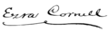 Ezra Cornell signature