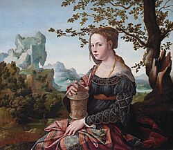 Archivo:Jan van Scorel - Maria Magdalena (Rijksmuseum Amsterdam version) - 2