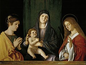 Archivo:La Virgen y el Niño entre dos santas (Giovanni Bellini)