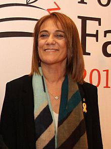 La directora general de Política Lingüística, Ester Franquesa, a la presentació de l'any Fabra.jpg