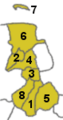 Map Municipalities of Landkreis Friesland numbered