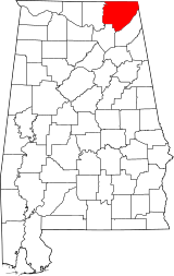 Map of Alabama highlighting Jackson County.svg