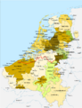 Map of the Habsburg Netherlands by Alexis-Marie Gochet-es