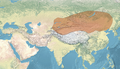 Map of the Xiongnu, circa 150 BCE