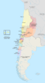 Mapa de corregimientos coloniales de Chile (1776)