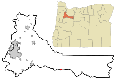 Marion County Oregon Incorporated and Unincorporated areas Gates Highlighted.svg