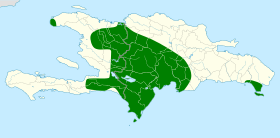 Distribución geográfica de la reinita coliverde.