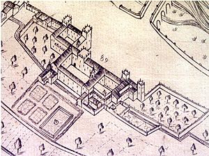 Archivo:Palau reial de València el 1609, com apareix al mapa de Antonio Mancelli